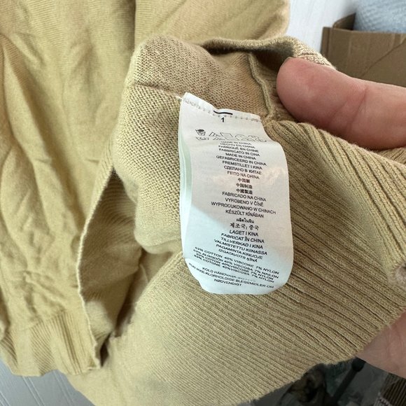 Michael Kors Tan Cowl Neck Fringe Sweater‎ Size XL - Picture 4 of 8